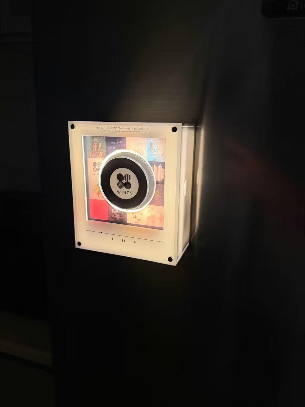 Happy customer with glowing music box